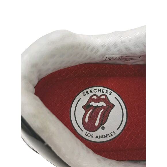 Skechers ROLLING STONES Sneakers Sz 9 White Red Tongue UNO Streetwear PUNK Rock - Picture 8 of 16